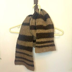 Handmade with ❤️. Boiled wool scarf. Unisex. Beautiful chocolate brown and tan.